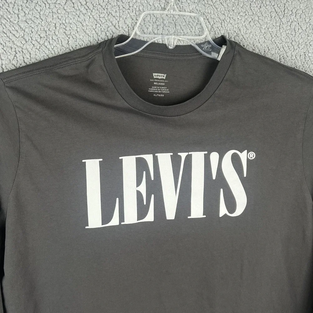 Levi's Shirt Mens XL Gray Long‎ Sleeve Relaxed Fit Graphic Logo NWT​